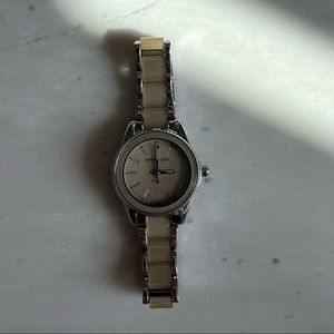 Anne Klein Women's Resin Bracelet Watch in Tan/Silver